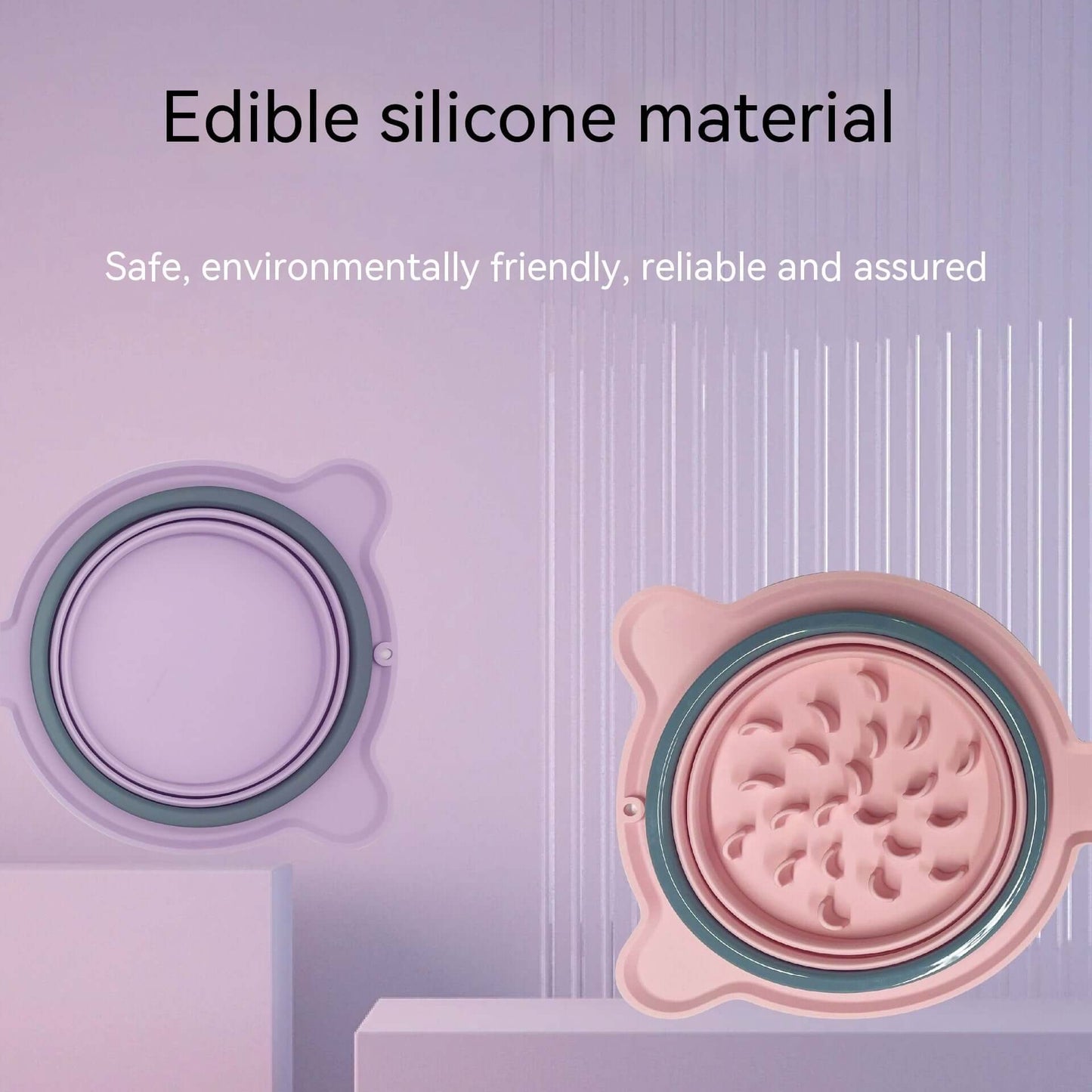 Portable Foldable Silicone Pet Bowls.