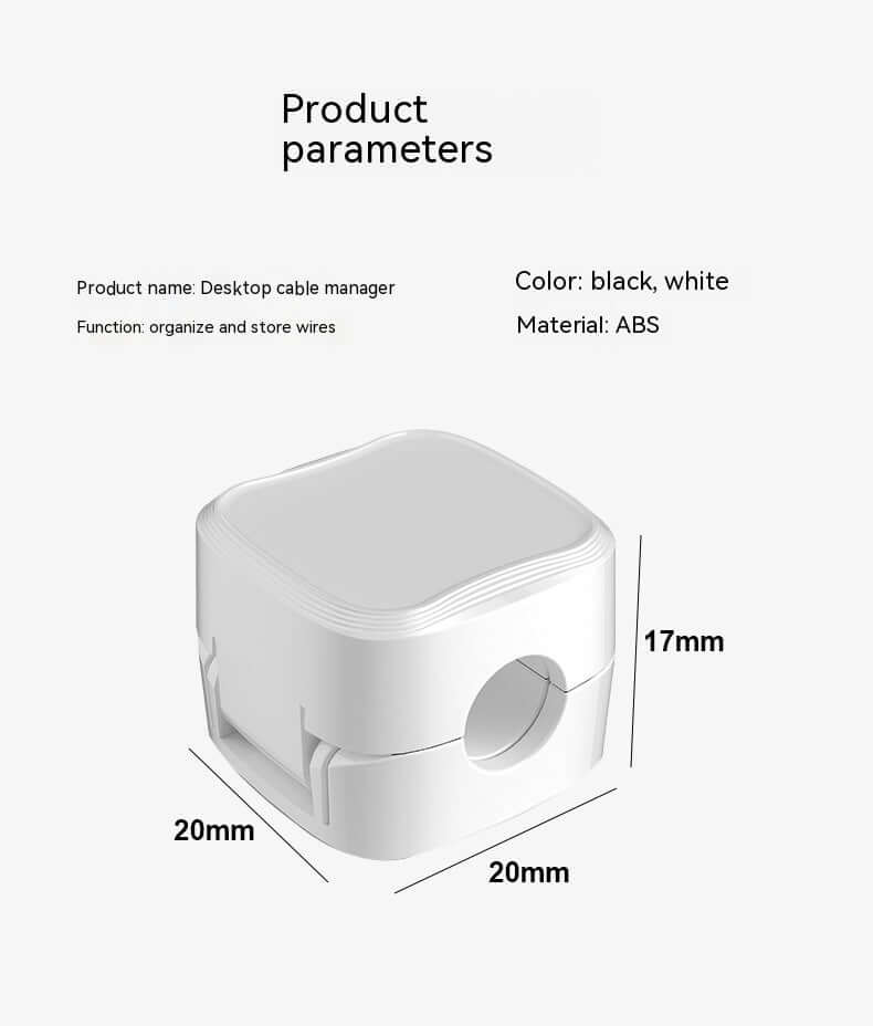 White compact cable organizer on modern surface