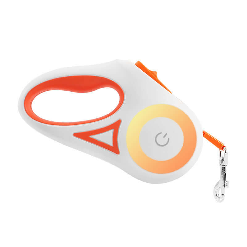 Retractable Dog Leash with LED Light- Orange