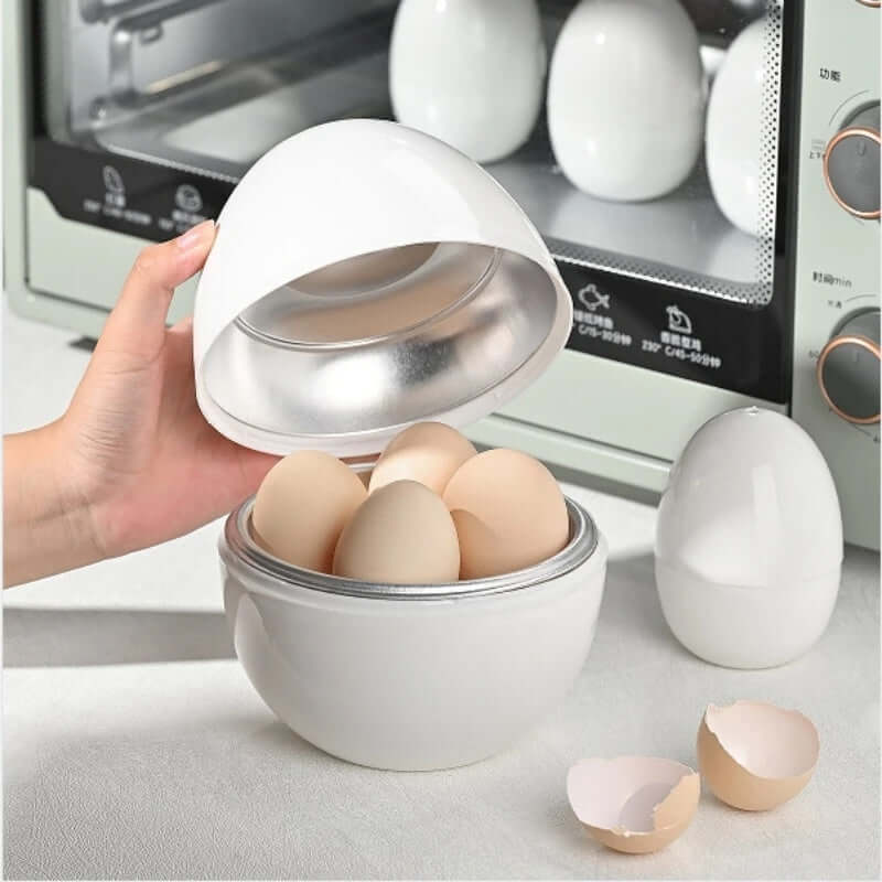 Microwave egg boiler in use – quick and easy way to cook eggs
