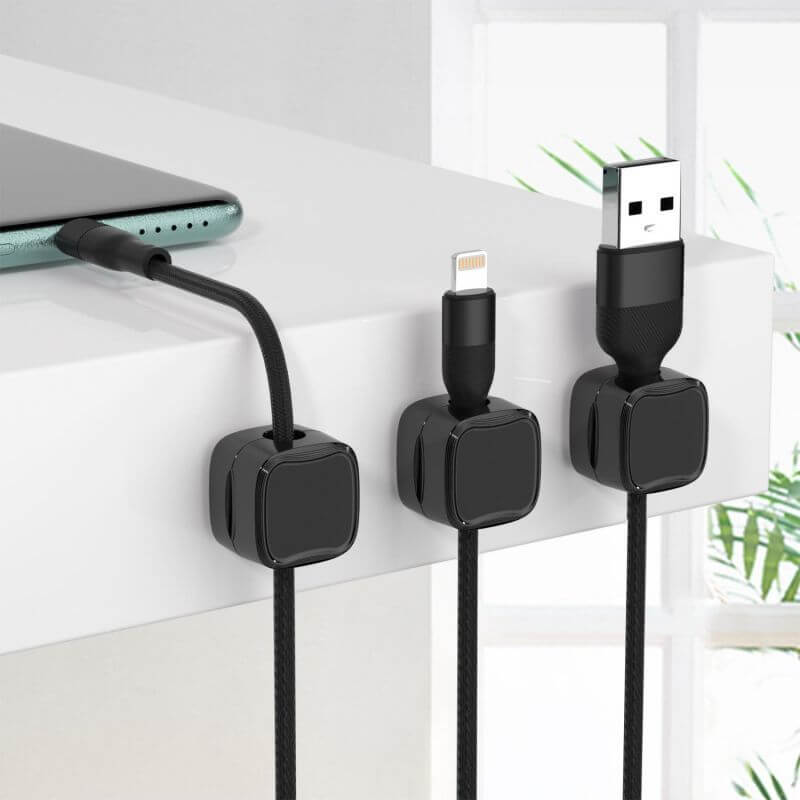 Minimalist cable organizer clips for clean cord management