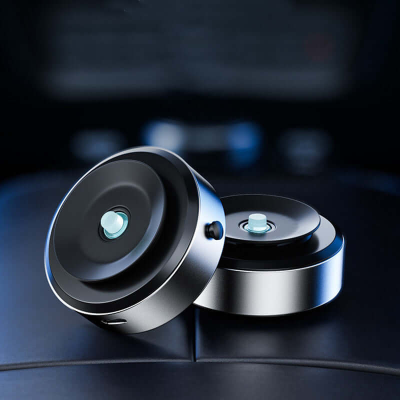 Smart vacuum mobile holder mounted on car dashboard