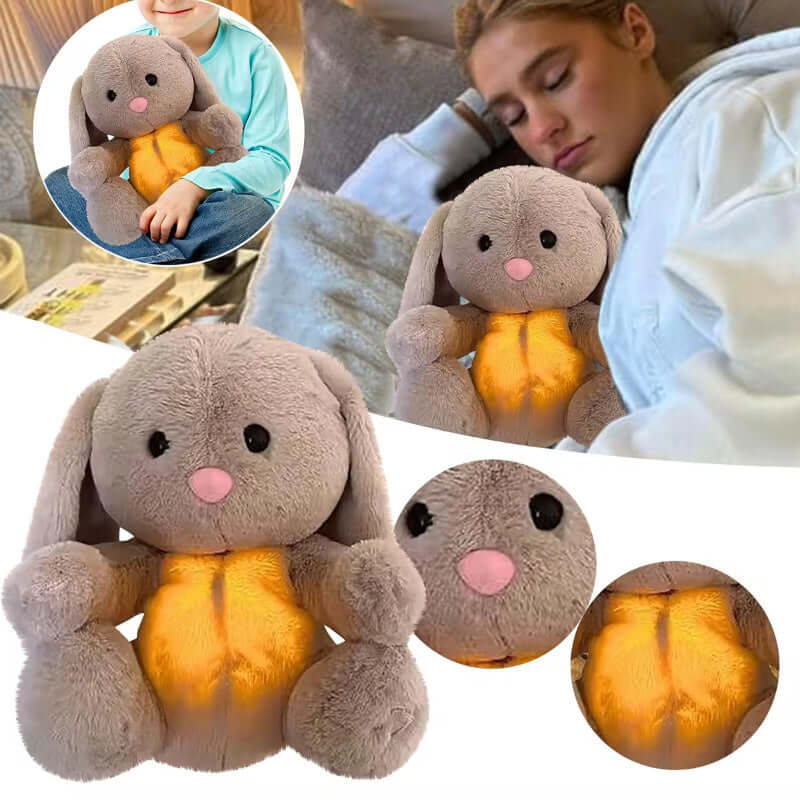Breathing bunny toy with baby and calming lights – sleep aid