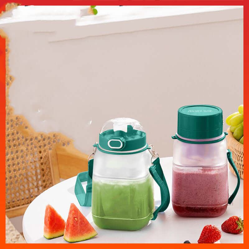 Rechargeable portable blender with fruit – large 1000ml capacity for smoothies