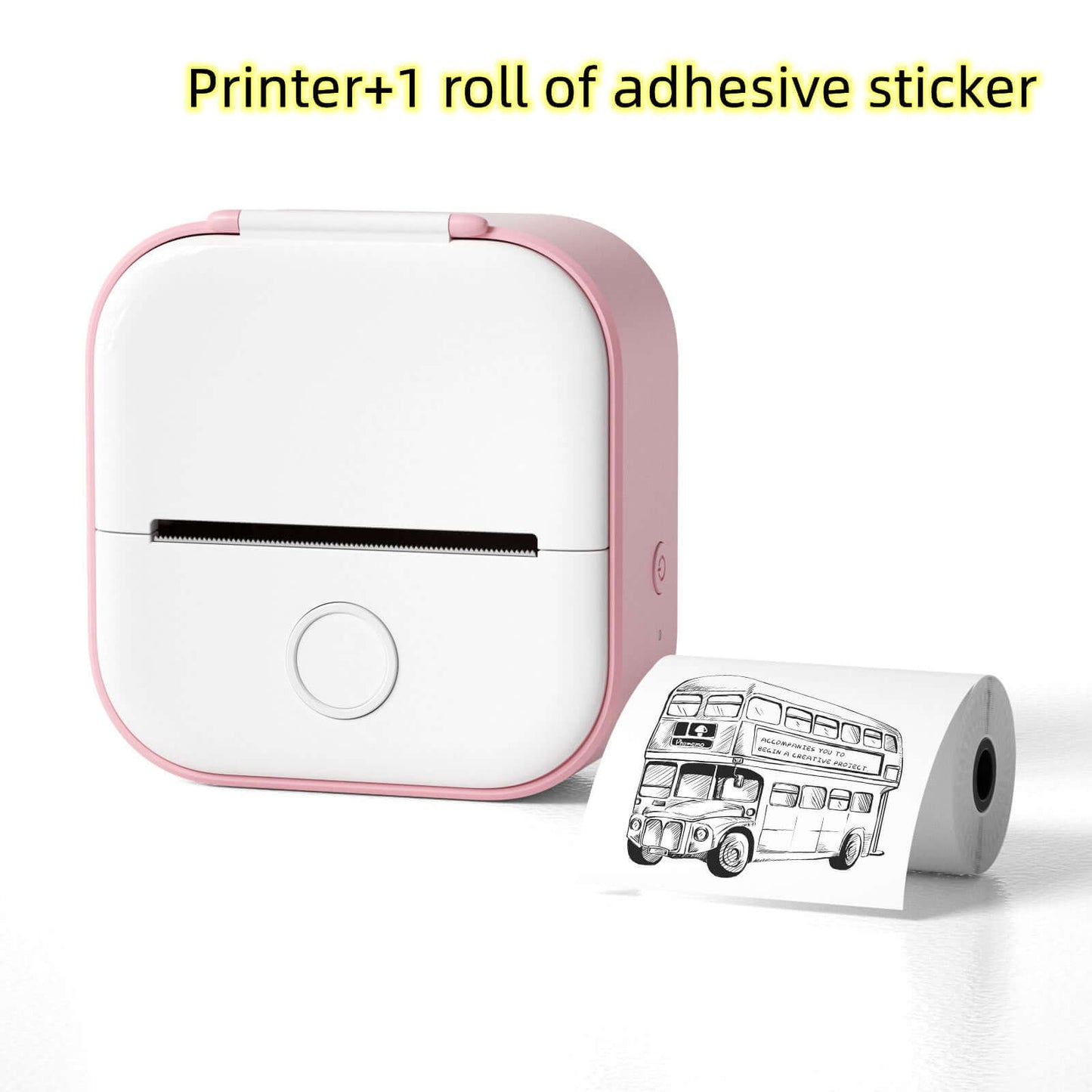 Wireless ink-free thermal printer for printing notes, reminders, and labels