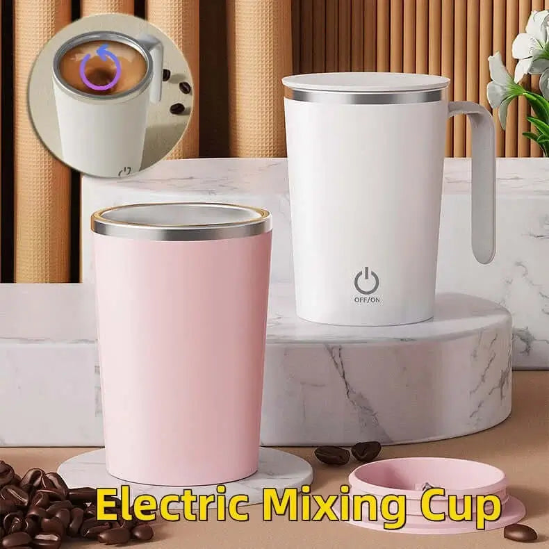 Self-Mixing Mug for Hot Drinks – USB Rechargeable & Spill-Proof