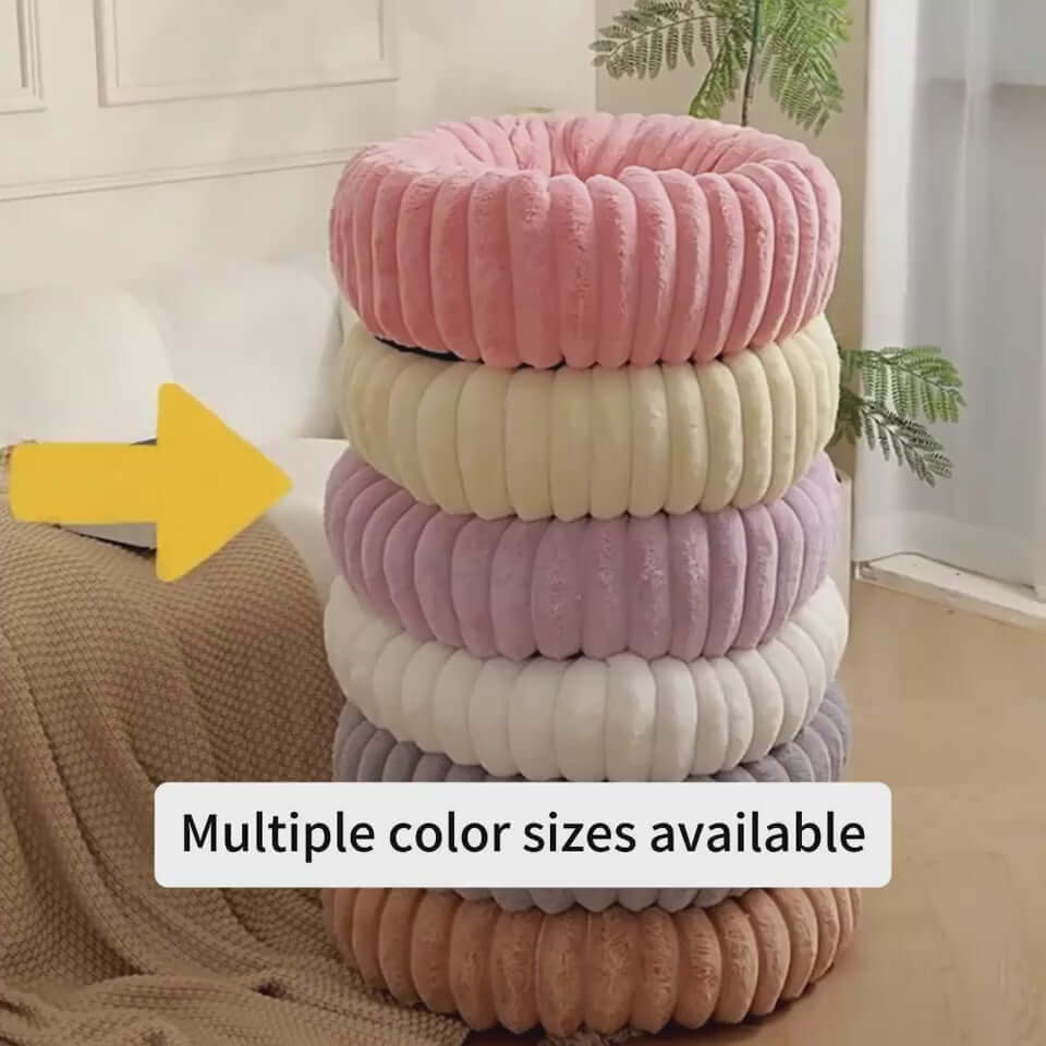 video Comfortable Round Pet Cushion – Ultimate Sleeping Spot