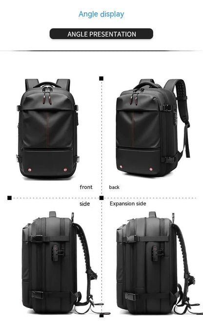 Anti-theft travel backpack with USB battery – sleek and durable build