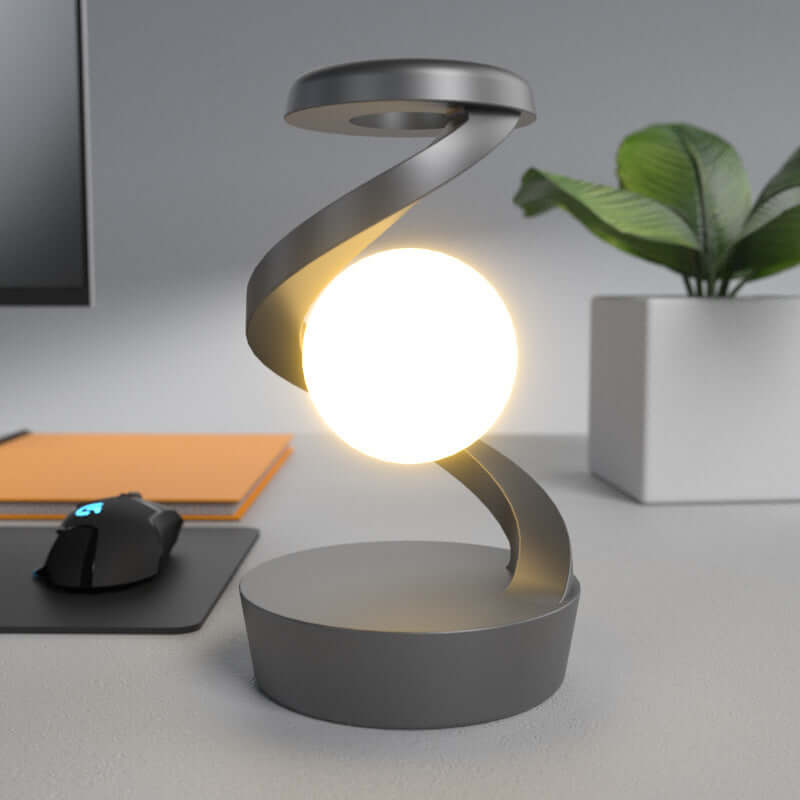 3-in-1 moon lamp used as decor, light, and phone charger
