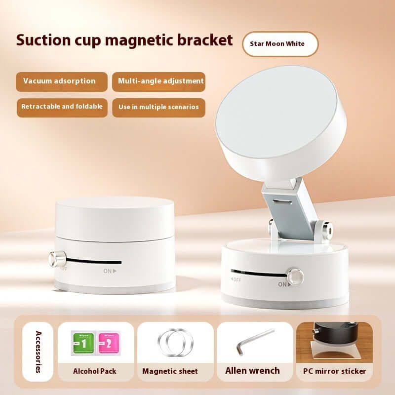 Versatile phone holder – works on wood, tile, or metal surfaces
