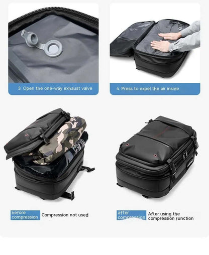 USB-enabled backpack for travel – black, grey, and red options