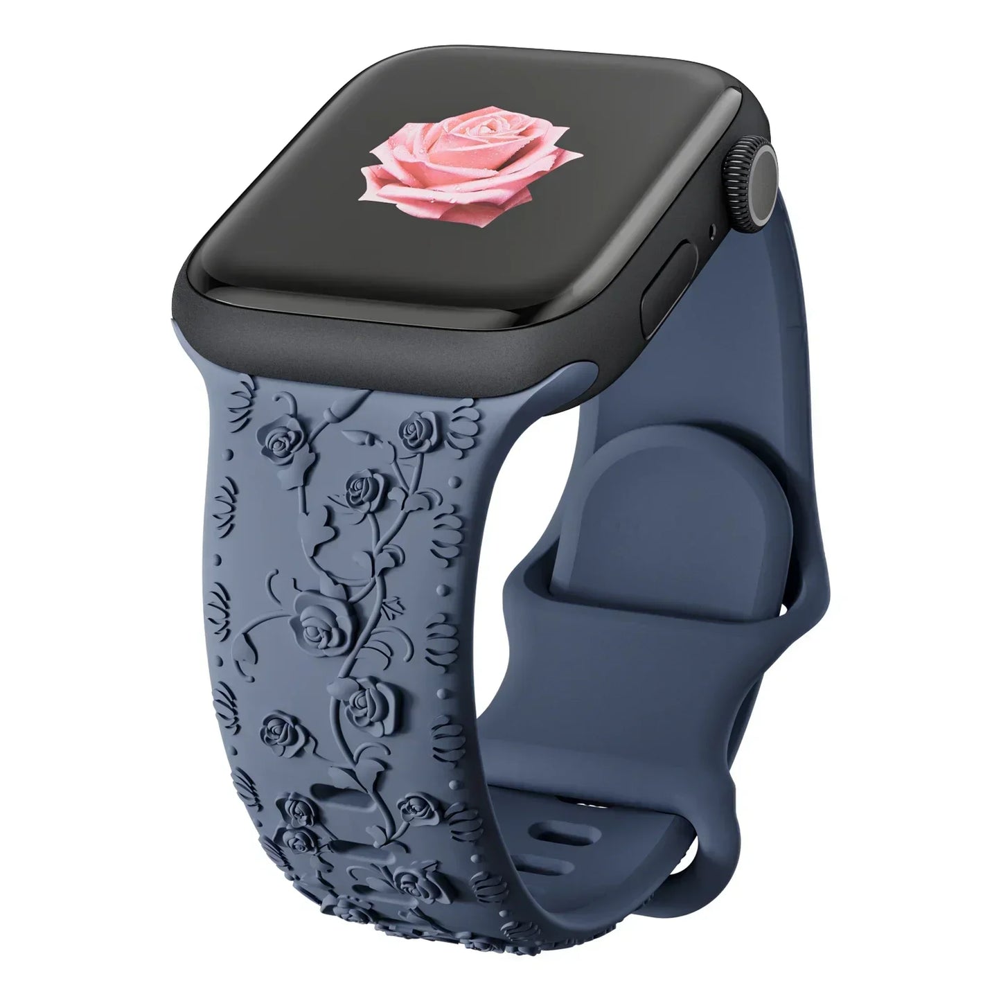 Floral Engraved Apple Watch Band