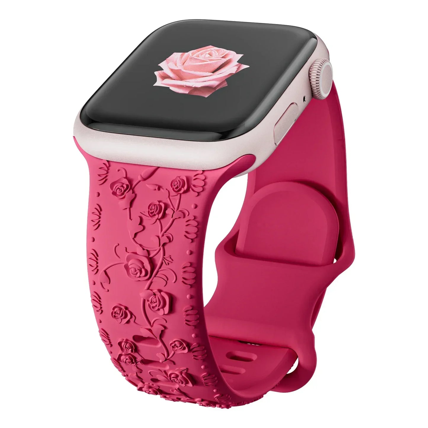 Floral Engraved Apple Watch Band