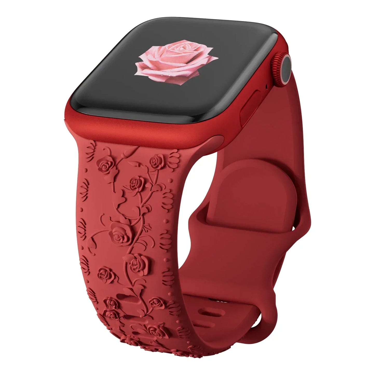 Floral Engraved Apple Watch Band