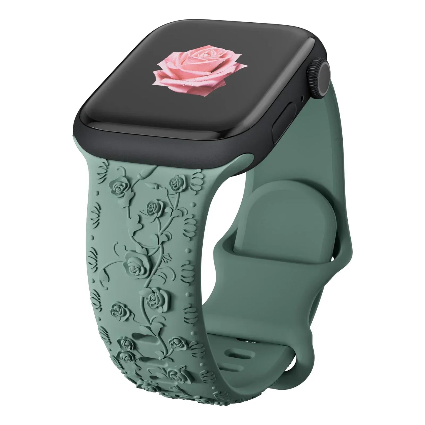 Floral Engraved Apple Watch Band