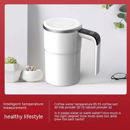 Self-stirring mug with digital temperature screen – smart heating and stirring