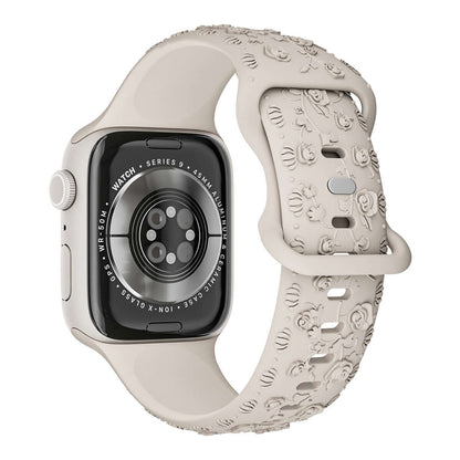 Apple Watch Band – Floral Silicone Strap for Women with elegant floral design, perfect combo of comfort and style.