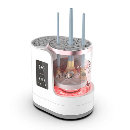 Modern brush cleaning machine with UV sanitizer – white finish